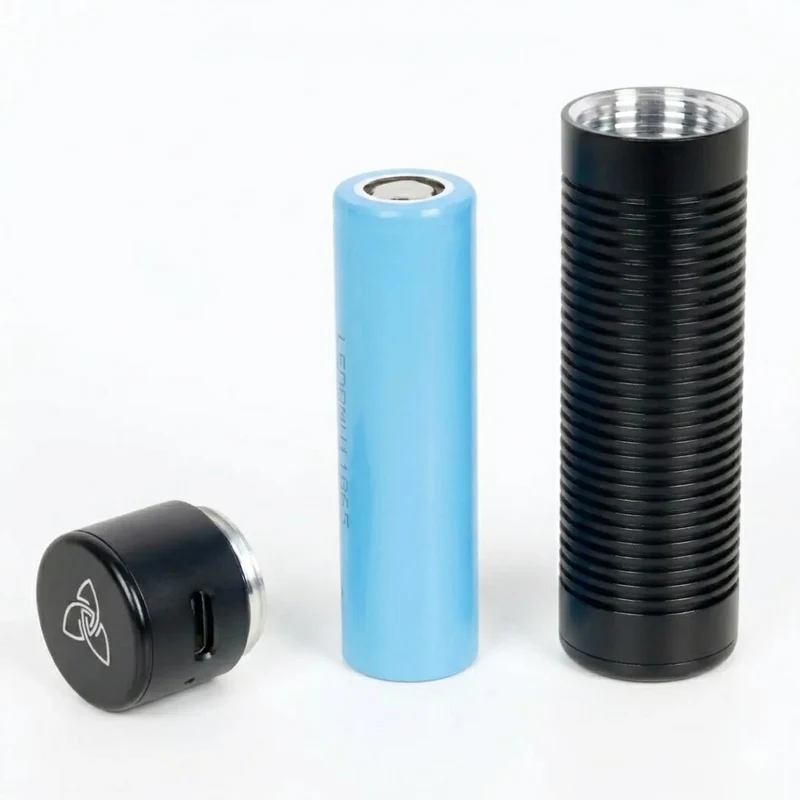 USB-C charging set - charging adapter, 18650 battery and battery compartment