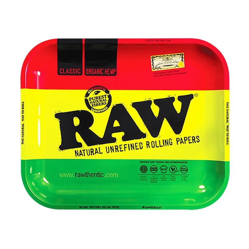 Vassoio per rollare RAW Rasta grande