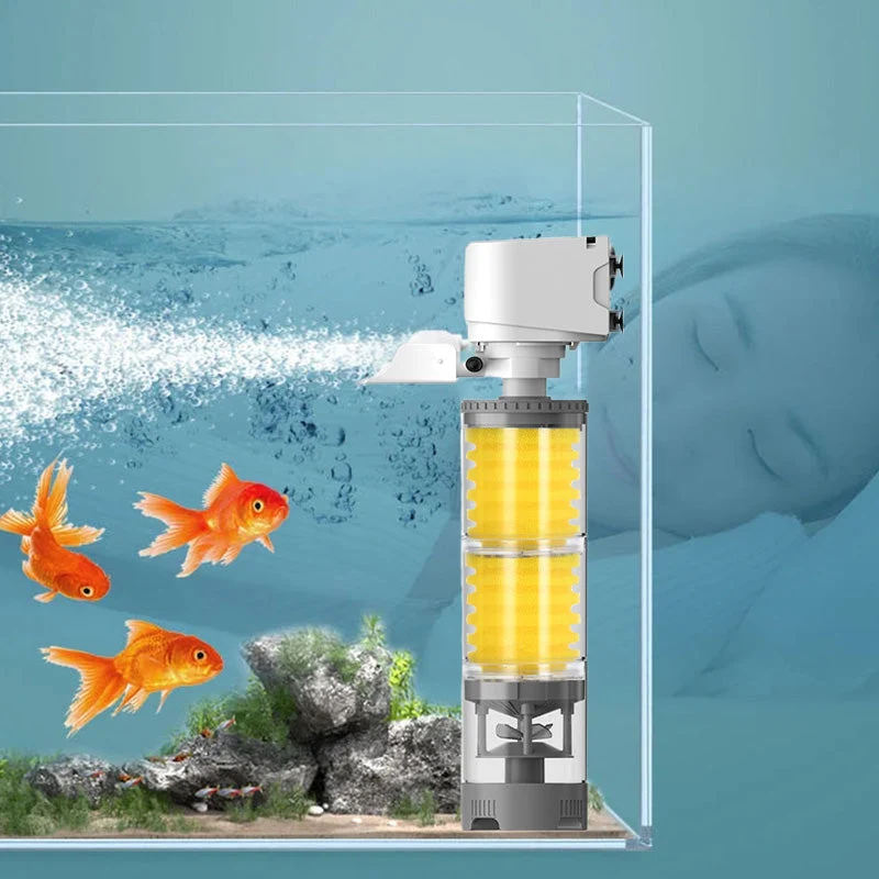 Leiser Elektrischer Aquariumfilter | Schnell & Effizient | Sauerstoffzufuhr & Wellenbildung | Geräuscharm & Langlebig