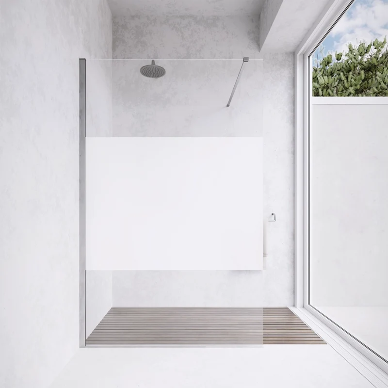 Parete doccia walk-in 150 cm 8mm opaco anticalcare h200 | Lazaros
