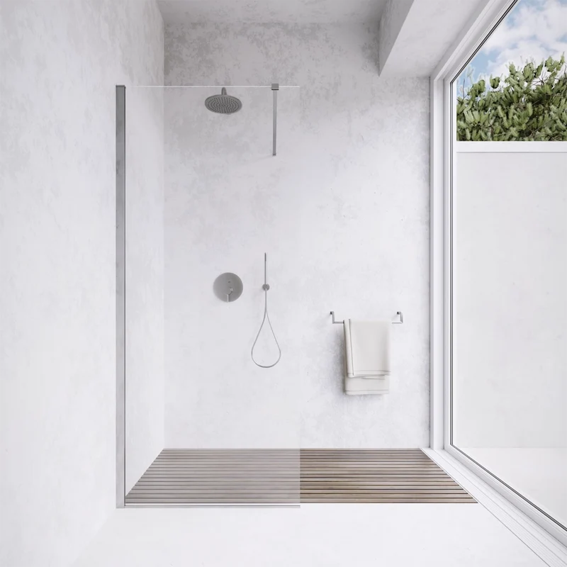 Parete doccia walk-in 60 cm 8mm trasparente anticalcare h200 | Lazaros