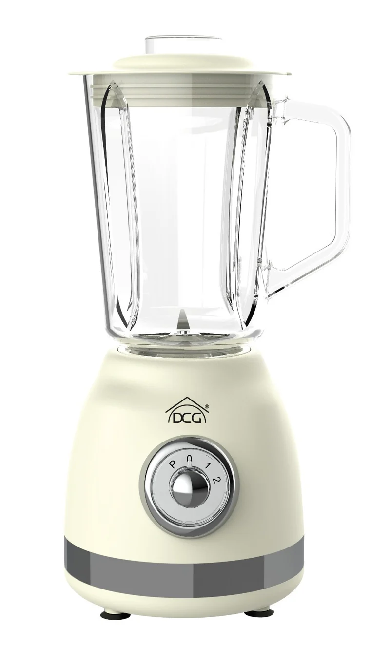 Frullatore Vintage 600W Bicchiere Vetro 1,5L 2 Velocità Pulse Acciaio Lame Inox