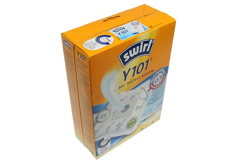 SWIRL Y101 4 SACCHETTI MICROPOR + 1 FILTRO PER ASPIRAPOLVERE DE LONGHI VARI MODELLI