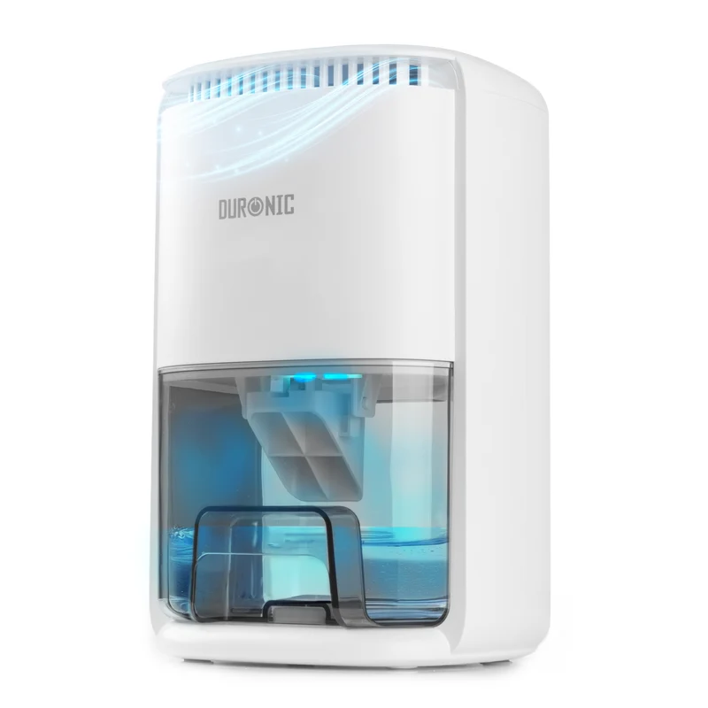Duronic DH07 WE Luftentfeuchter, elektrischer Lufttrockner gegen Schimmelbildung, 32dB leiser Betrieb und großem Wassertank, Dehumidifier für 10qm