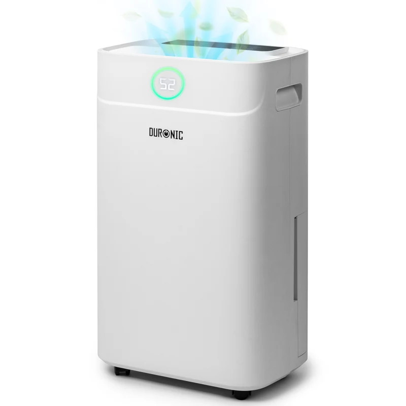 Duronic DH201 Luftentfeuchter, elektrischer Entfeuchter für 25 m² Räume, leiser Raumentfeuchter mit 5100ml Tank, gegen feuchte Fenster und Schimmel