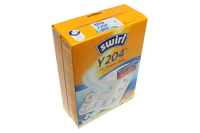 SWIRL Y204 4 SACCHETTI MICROPOR + 1 FILTRO PER ASPIRAPOLVERE AEG PROGRESS VOLTA VARI MODELLI