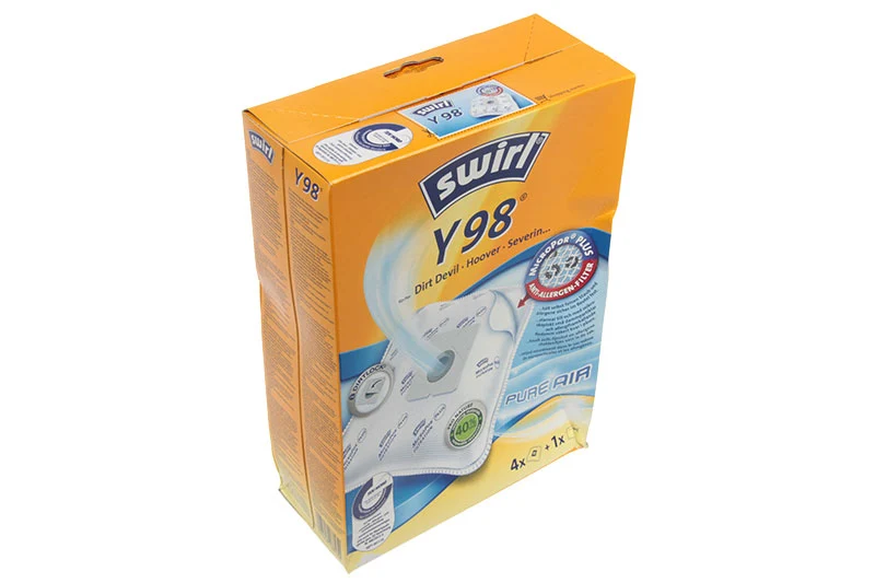 SWIRL Y98 4 SACCHETTI MICROPOR + 1 FILTRO PER ASPIRAPOLVERE SIMAC VTE14 - HOOVER SEVERIN