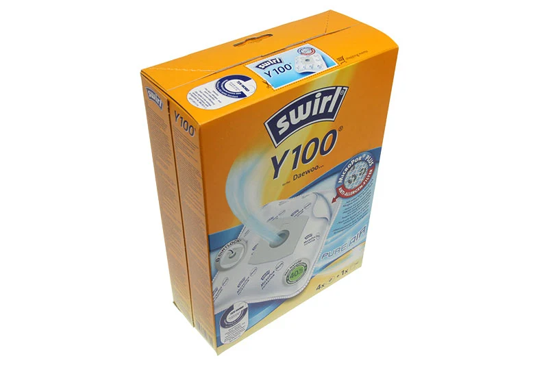 SWIRL Y100 4 SACCHETTI MICROPOR + 1 FILTRO PER ASPIRAPOLVERE DAEWOO VARI MODELLI
