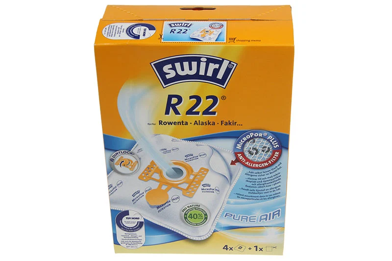 SWIRL R22 4 SACCHETTI MICROPOR + 1 FILTRO PER ASPIRAPOLVERE DE'LONGHI VARI MODELLI