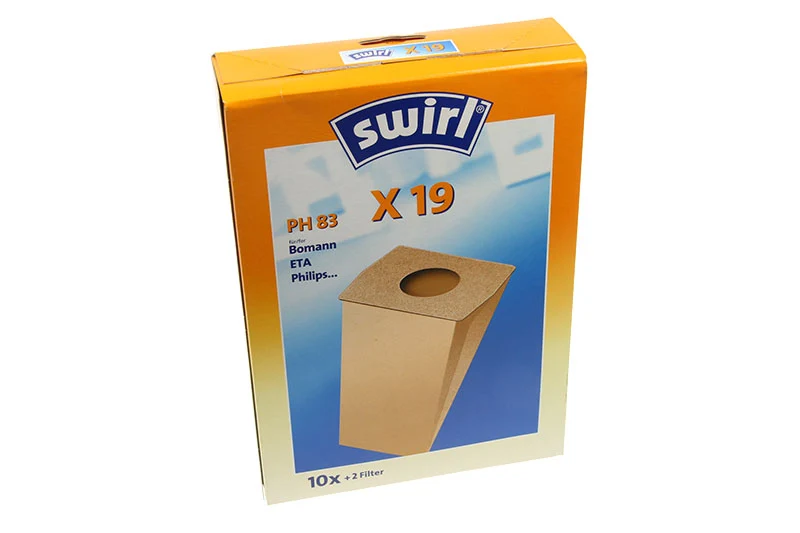SWIRL X19 (PH83) KIT 10 SACCHETTI + 2 FILTRI PER ASPIRAPOLVERE DE'LONGHI XTSS
