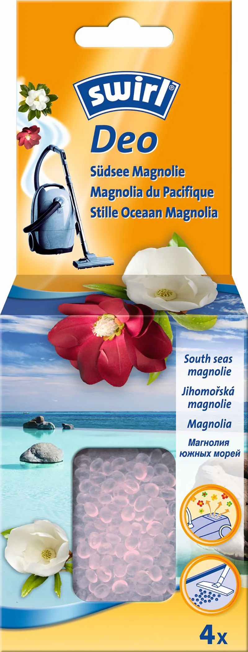 SWIRL GRANULI PROFUMATI MAGNOLIA ASSORBIODORI PER ASPIRAPOLVERE