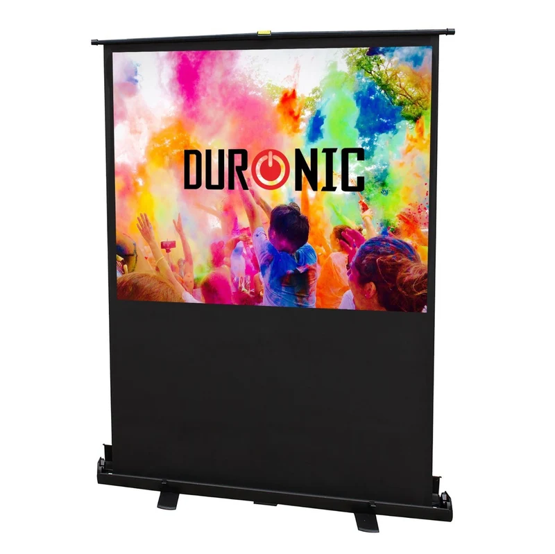Duronic FPS100 Leinwand | 100 Zoll mobile Kofferleinwand mit 203 cm x 152 cm | 4:3 Heimkino mit 4K Full HD 3D | Projektionsleinwand für Beamer | Gain 1.0 | Beamerleinwand für Büro und Präsentationen