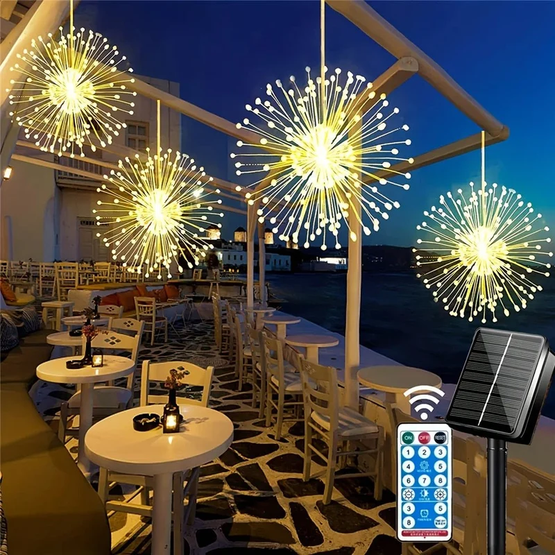 Solar Gartenlichter mit 8 Leuchtmodi | Wasserdichte LED Außenbeleuchtung für Terrasse & Garten | 4 Stück