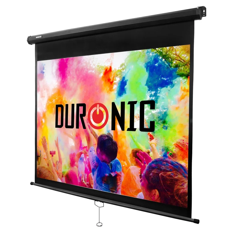 Duronic MPS70 Leinwand | 4:3 Rolloleinwand 70" Zoll 152 x 107 cm | Heimkino mit 4K Full HD 3D | Gain 1.0 | Projektionsleinwand für Decken und Wandmontage | Beamerleinwand für Büro und Präsentationen
