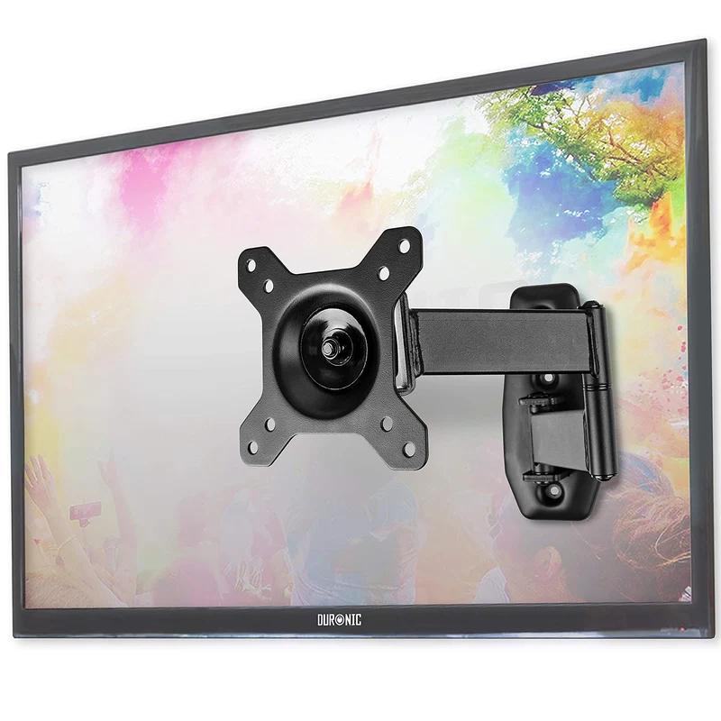 Duronic TVB1120 Wandhalterung | Fernseher bis 32" Zoll | 18 kg Belastbarkeit | VESA 100 x 100, 75 x 75 | Neigbar schwenkbar drehbar TV Halterung | Plasma LED OLED LCD Fernsehhalterung | Monitor Curved