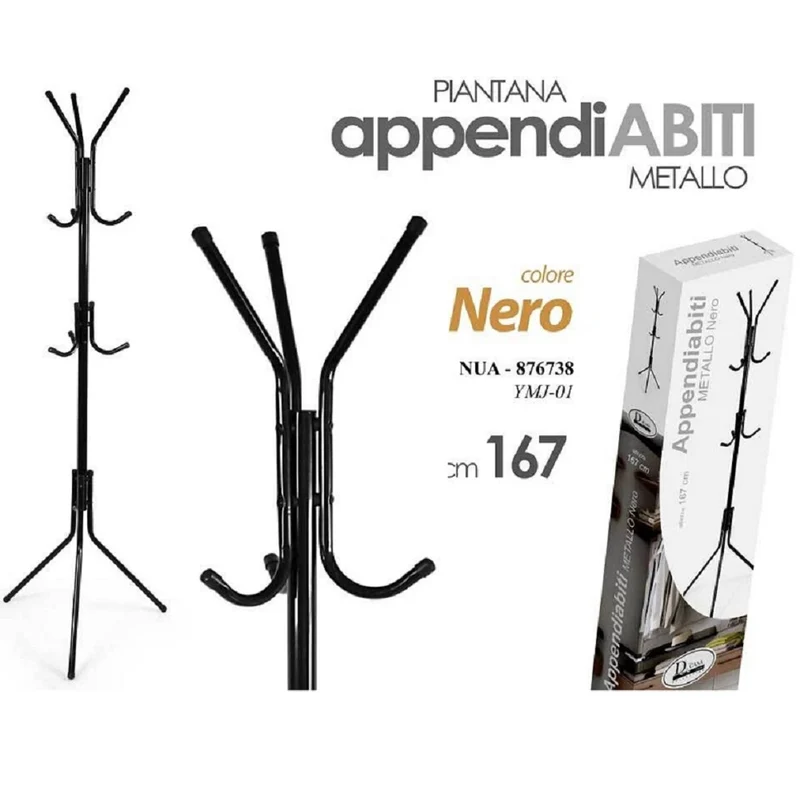 Appendiabiti In Metallo 9 Posti 42xh.167 Cm