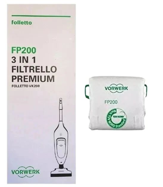 KIT 6 FILTRI FILTRELLO PREMIUM FP200 PER ASPIRAPOLVERE FOLLETTO VK200 VK220 VK220S RB7S