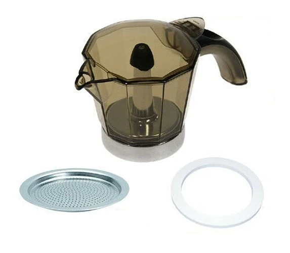 RICAMBIO ORIGINALE CARAFFA PER MACCHINA CAFFE' MOKA ALICIA DE LONGHI 4 TAZZE