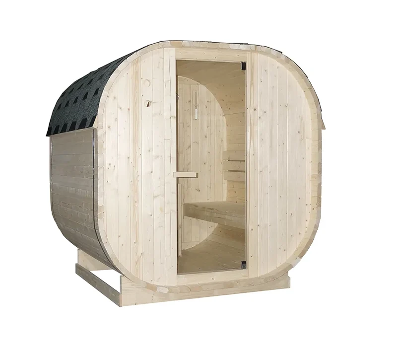Sauna finlandese da esterno 4 persone 185x180cm h194 in legno di abete | Kota
