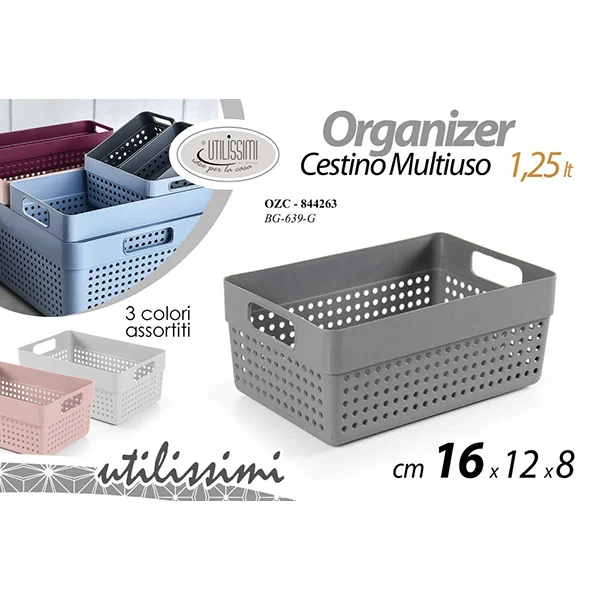 Organizer 1,25lt 16x12x8 Cm Assortito