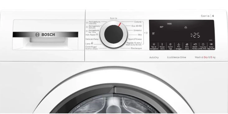 Bosch Serie 4 WNA13400IT lavasciuga Libera installazione Caricamento frontale Bianco E