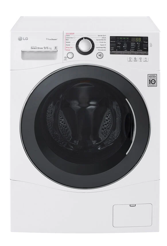 LG FH4A8FDH2N lavasciuga Libera installazione Caricamento frontale Nero, Bianco