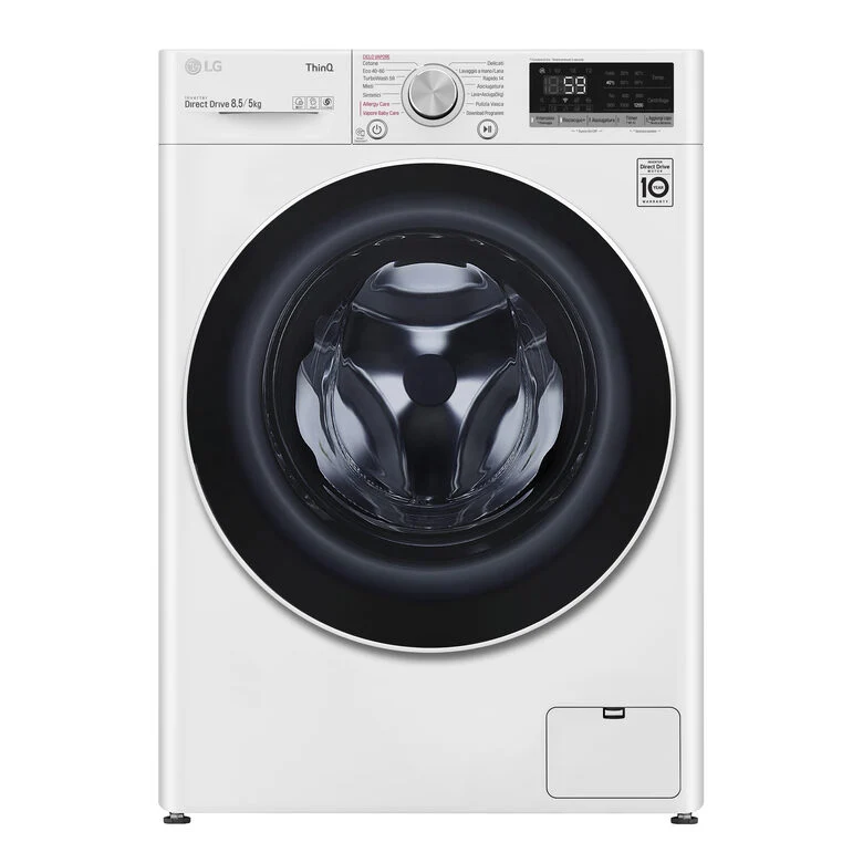 LG F2DV5S8H0E Lavasciuga Slim Intelligente AIDD 8.5/5kg Vapore TurboWash 1200 Giri/min Carica frontale Classe E