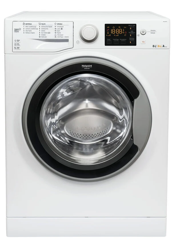 Hotpoint RDSG 86207 S IT lavasciuga Libera installazione Caricamento frontale Bianco