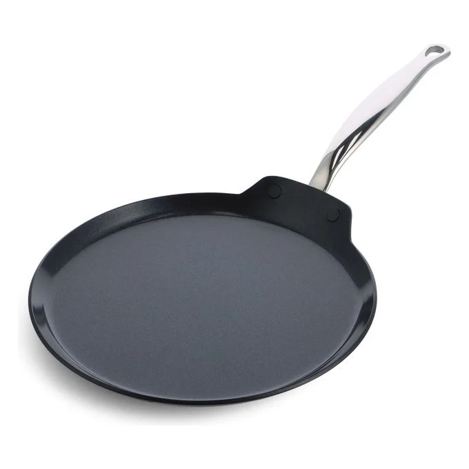 GreenPan 4895156693338 Barcelona Pro Pannenkoekenpan 28 cm con rivestimento ceramico antiaderente colore Nero